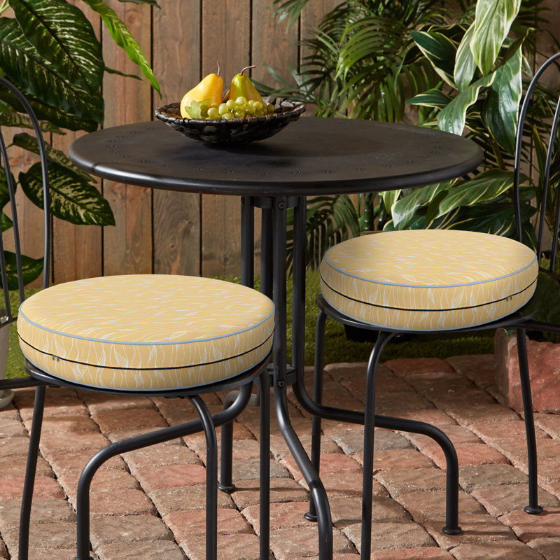 Decorative Indoor Outdoor Waterproof Round Cushion Cover, Patio UV Resistant Seat Cushion Cover, 5'' H x 25'' W