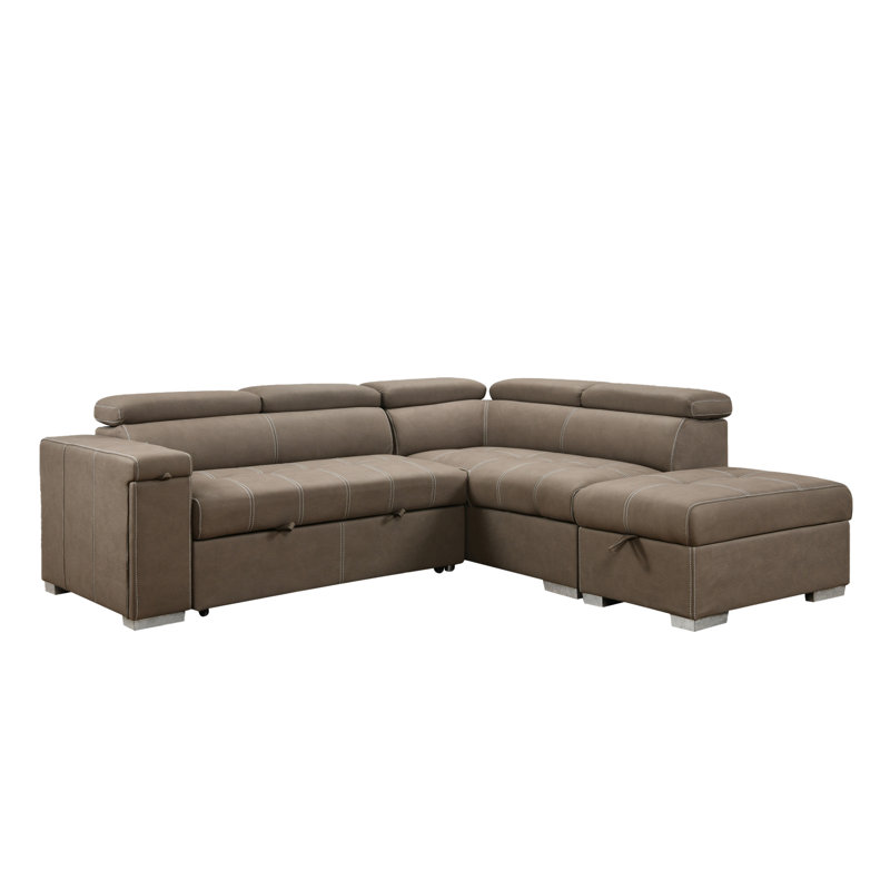 Sleeper Sofa Convertible Sofa Bed Sofa Arm Sofa Bed Couch Sleep Sofa Comfy Sofa Modern Sofa, Brown Fabric