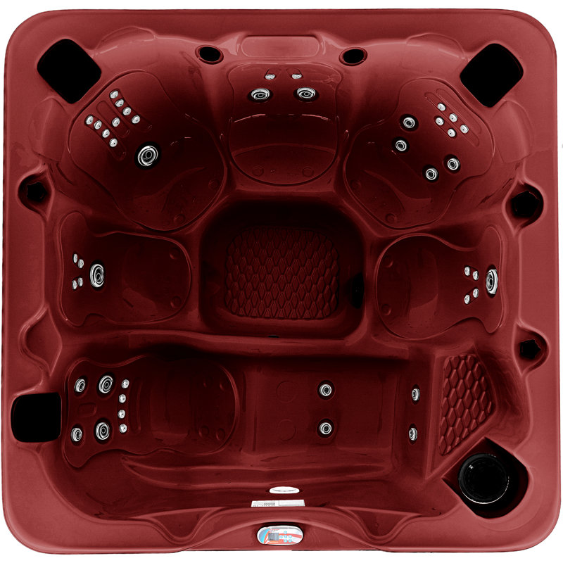 American Spas 240 Volt 6 Person 45 - Jet Acrylic Square Standard (Hardwired) Hot Tub with Ozonator and Built-In Speaker