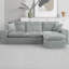 Canapé modulaire en forme de L de 107 po avec repose-pieds mobile, canapé à 4 places avec coussins, ensemble bricolage, sans assemblage, tissu doux pour le salon-1137050197