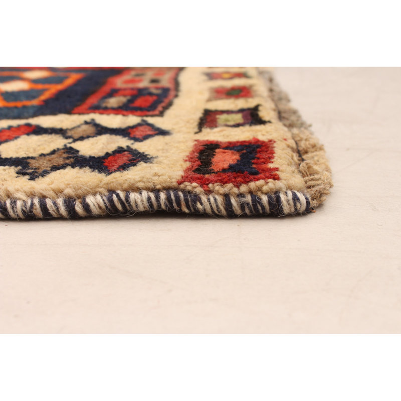 Kashkuli One-of-a-Kind 4'6" x 6'5" New Age Rectangle Wool Area Rug in Beige and Blue