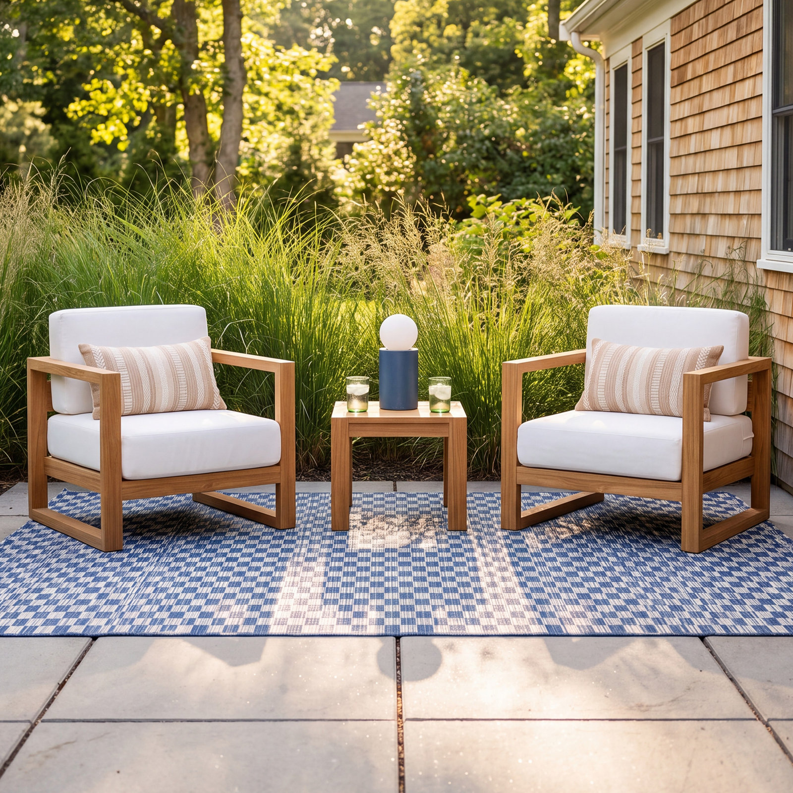 Modway Upland 2-Person Teak Patio Seating Group