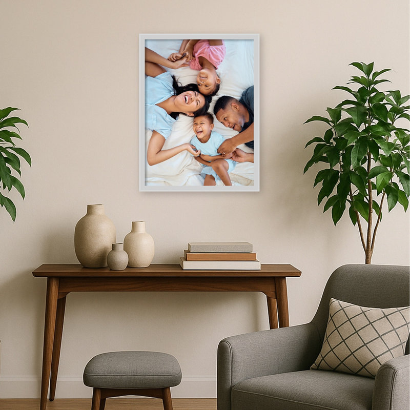 Cadre photo incliné en bois, 18 x 24, Incliné argent