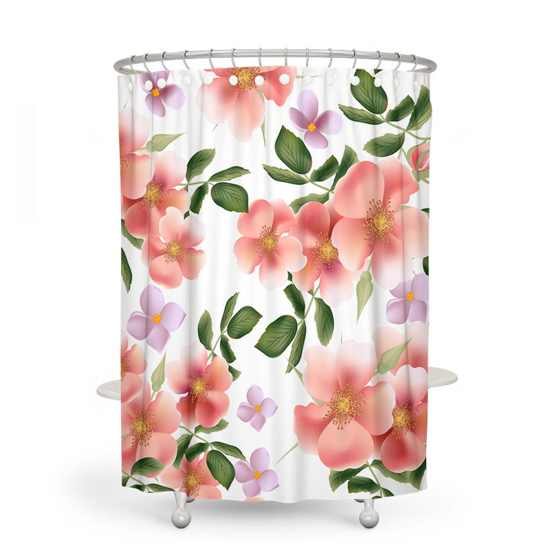 Ploeger Floral Shower Curtain, 72" H x 70" W