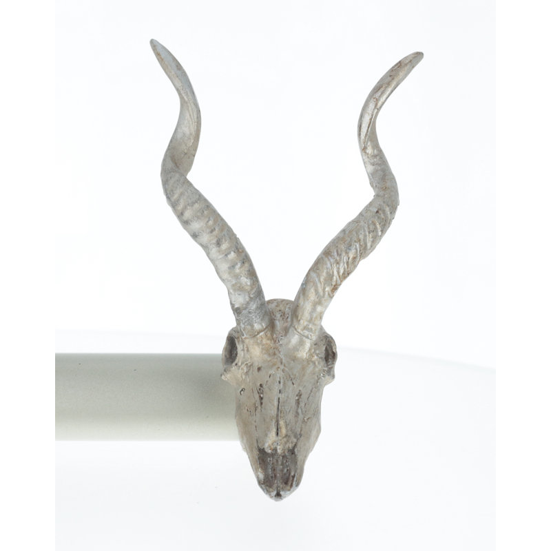 Tringle à rideaux simple Sheilds Addax Skull, Argent, H 1 po x l 120 po x P 1 po