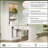 83.4"Tall Bookshelf with Writing Desk, Modern Bookcase with Study Desk, Workstation with Storage Shelf,Storage Bookcase with Open Shelves and LED Lighting for Living Room,Home Office