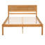 Base de lit plateforme avec tête de lit, support à lattes de bois, aucun sommier requis-2141530264-2141530268