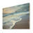White Calm Wave On Coastal Beach III - Beach On Wood Print-910371437
