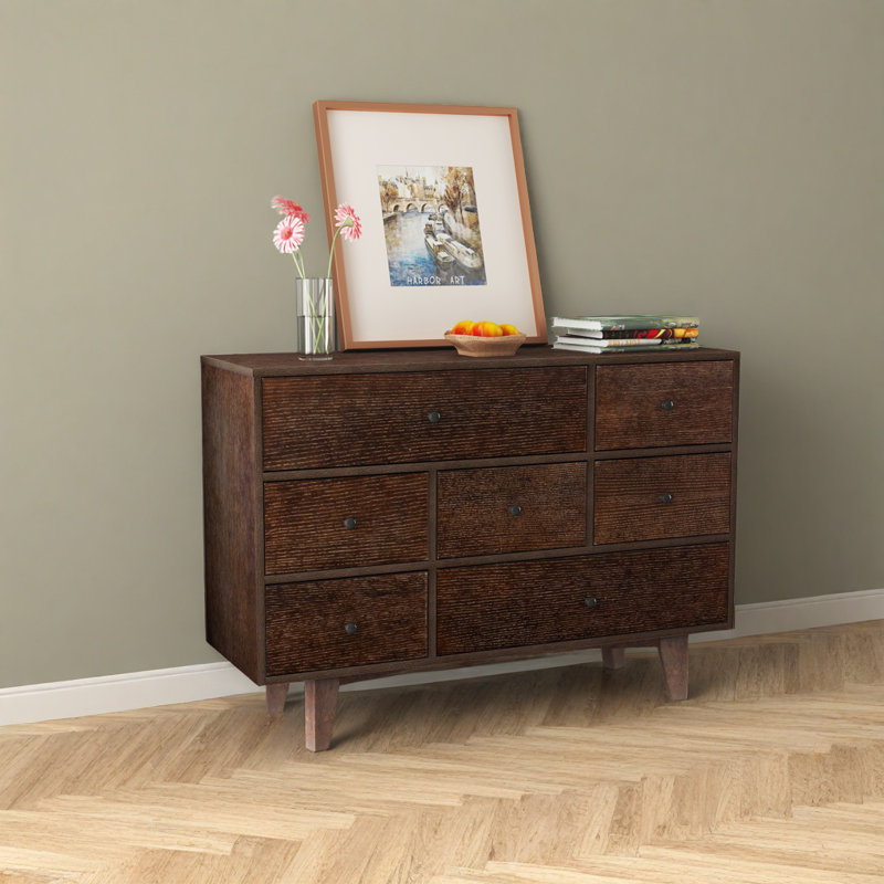Buffet en bois massif 47 po Auburn - Rangement rustique avec pieds en X