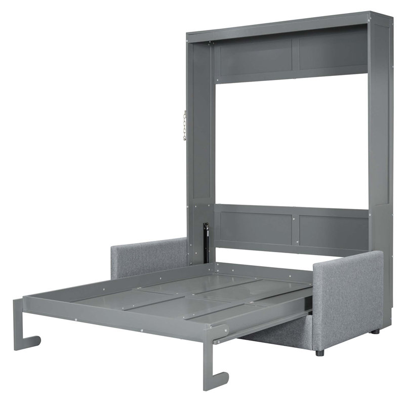 Multifunctional Murphy Bed with Integrated Sofa and Space-Saving Storage