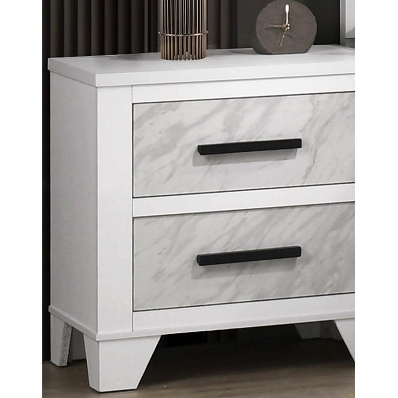 1Pc Nightstand Bar Pulls Bedside Table Metal Center Glide Faux Marble