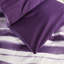 Bliss Complete Bedding Set Purple Stripe Duvet Cover Fitted Sheet With Matching Pillow Case-119317722
