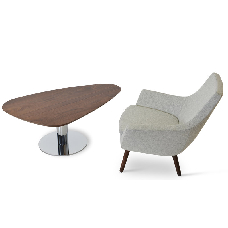 Lakewood Upholstered Armchair, Silver Wool