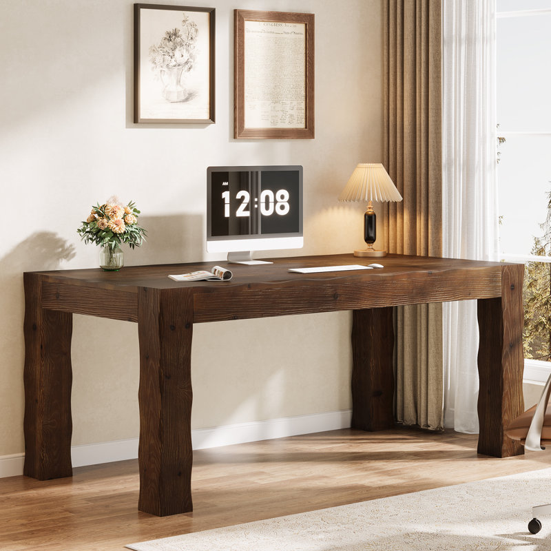 Bureau d'ordinateur 63 po, Marron foncé