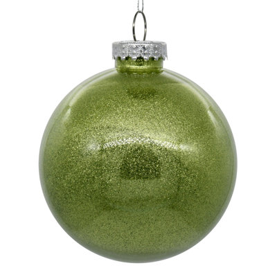 Clear Glitter Interior Ball Ornament
