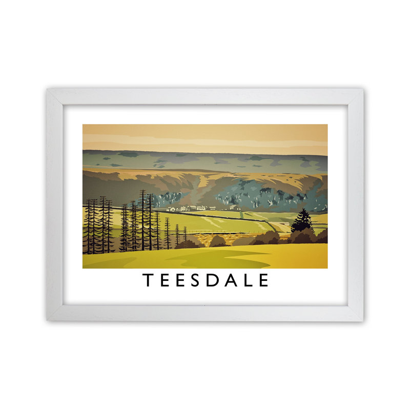Teesdale by Richard O'Neill - Print, White Framed, 46cm H x 63cm W x 3cm D