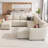 Caren Upholstered Sleeper Sectional Modular Sofa Bed With Ottoman-115354300