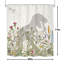 Ensemble de rideau de douche Kids Wild Dinosaur Wildflower Dino Silhouette