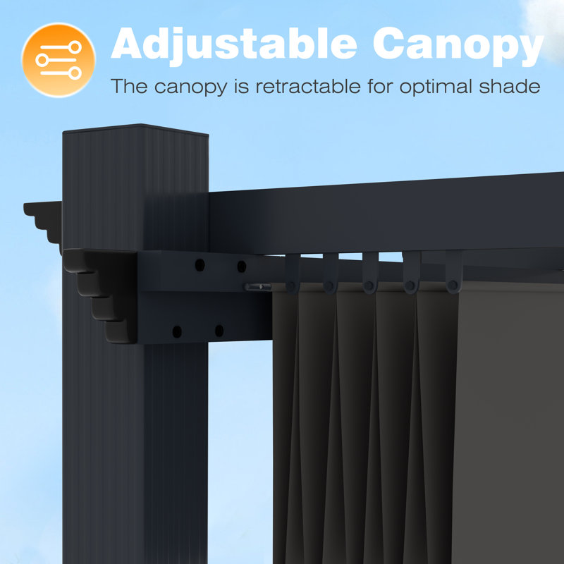 12'x 16' Aluminum Pergola with Canopy