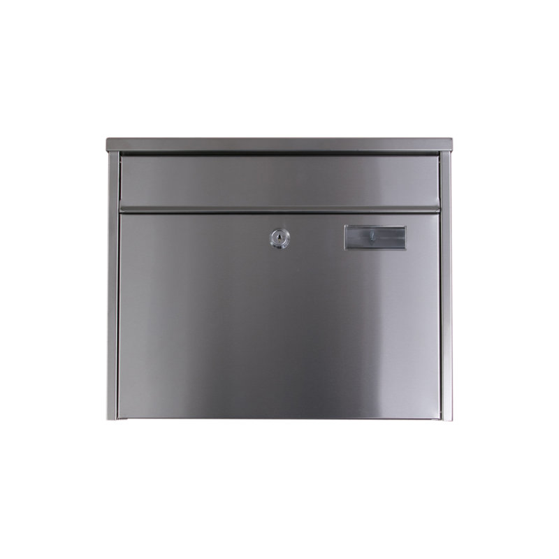 Rische Steel Wall Mounted Post Box, Stainless Steel