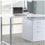 Bureau blanc réversible à 3 tiroirs-421116908