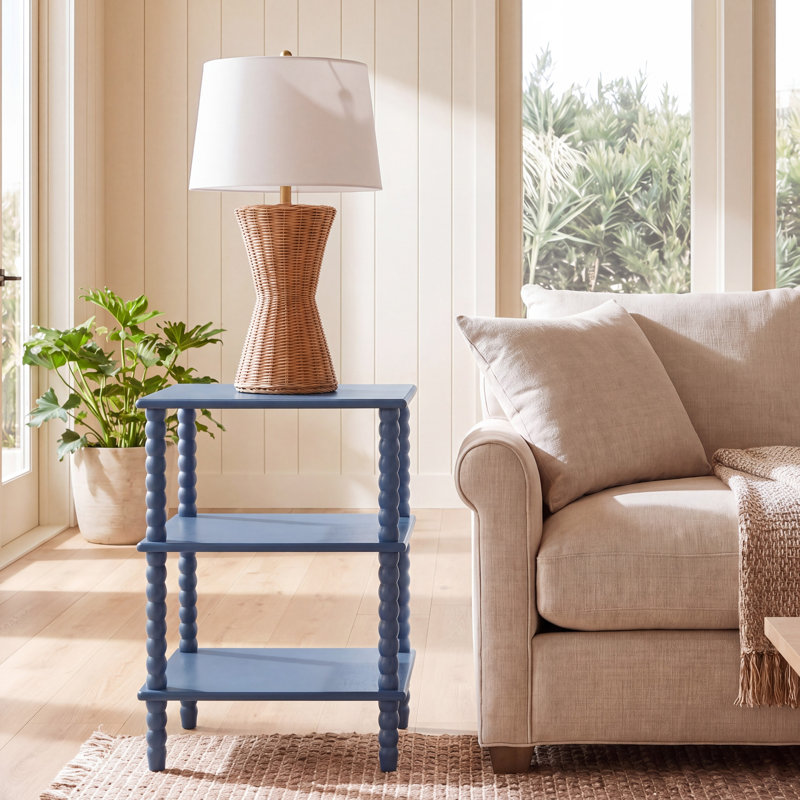 Table d'appoint 3 tablettes Netta, Bleu