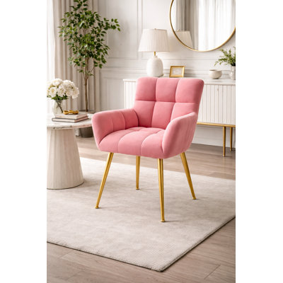 Chaise de salle à manger Velora - rose (ensemble de 2)