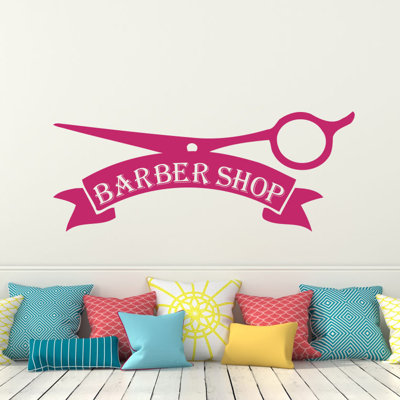 Décalcomanie murale magasin barber