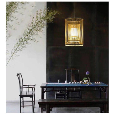 Coppola 1 - Light Natural Cylinder Pendant
