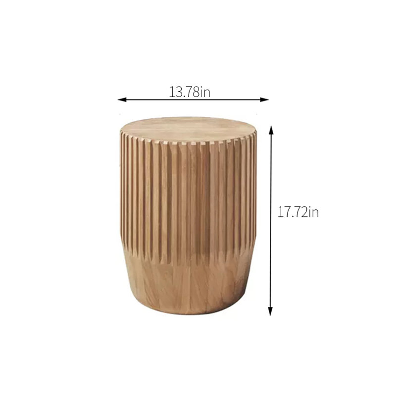 Jorill Round Teak Solid Wood Outdoor Side Table , 13.78 " W 13.78 " D