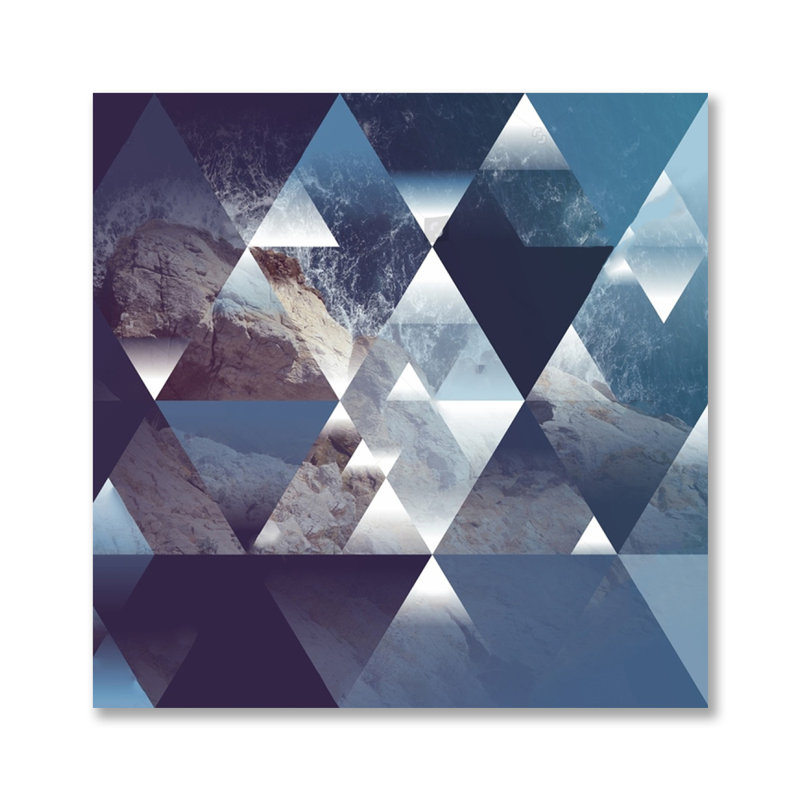 Kaleidoscope Ocean Clash Print, Aluminum, 36" H x 84" W x 1.5" D