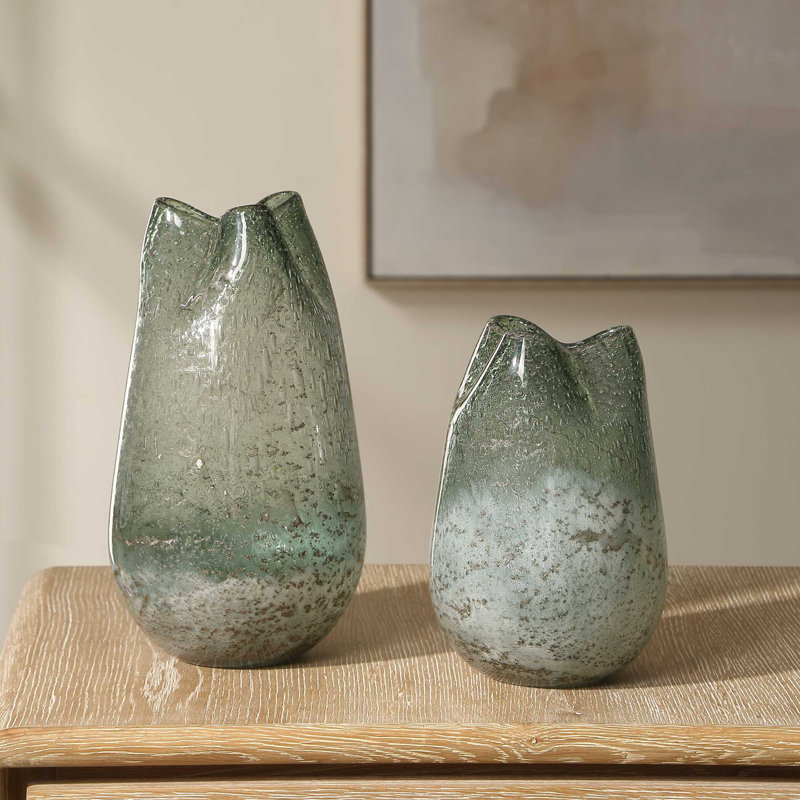 Vases en verre bullé Uttermost Chianti