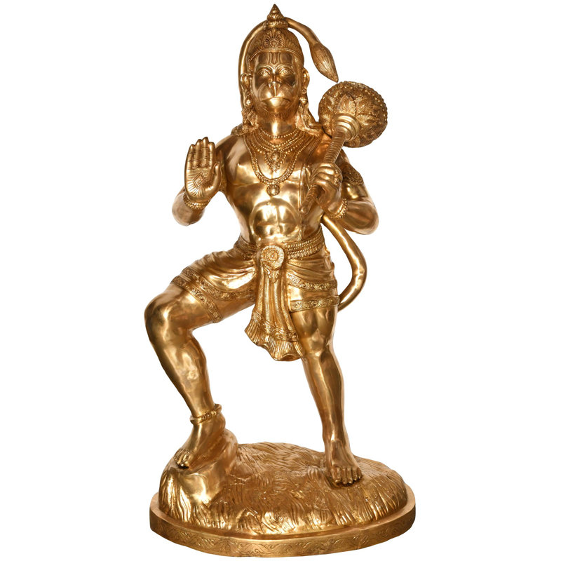 Idole en laiton de 66 po Hanuman, 66 po, Or