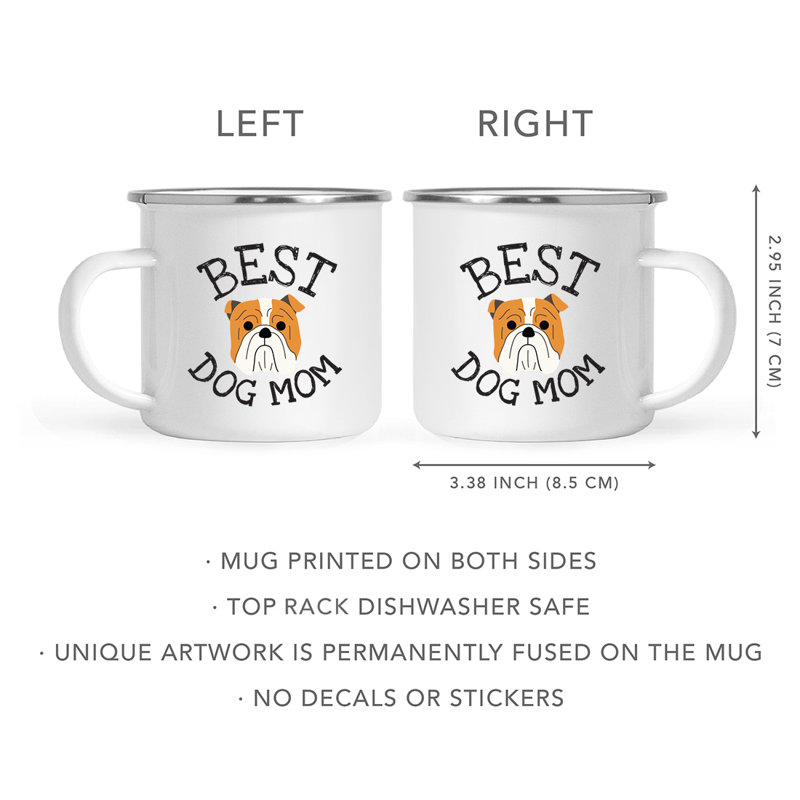 Tasse de camping Best Dog Mom, Bulldog