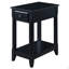 Table d'appoint noire avec tablette inférieure-1752431803