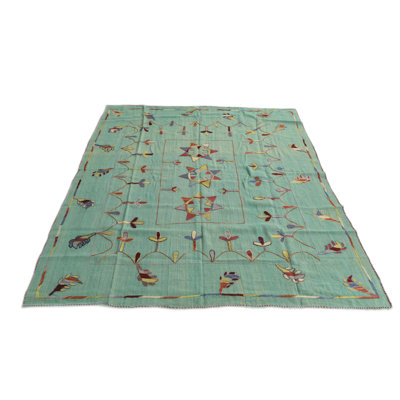 Tapis carré vert 6 pi 6 po