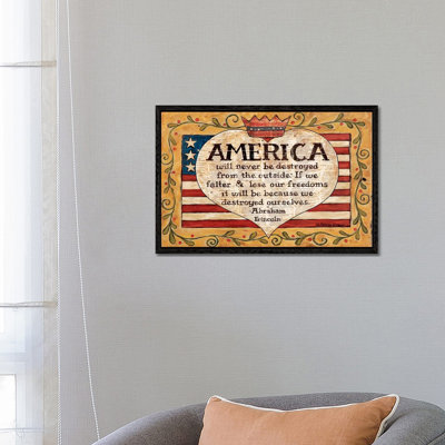 America 1 Piece Wall Art on Canvas