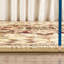 Classic 2 pi. 7 po Tapis crème X 3, motif médaillon élégant, polypropylène, profondeur de tapis de 87 po, médaillon, hauteur de 0,44 po