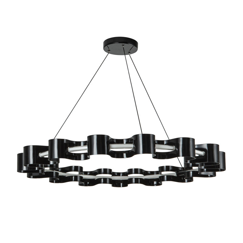 Nami 1 - Light LED Chandelier, Glossy Black