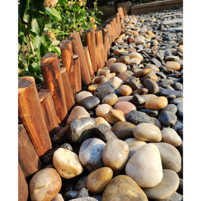 5 Lbs Mixed Color River Rocks, 1-2 Inch Polished Decorative Stones For Potted Plants, Aquarium, Fairy Garden & Landscaping
