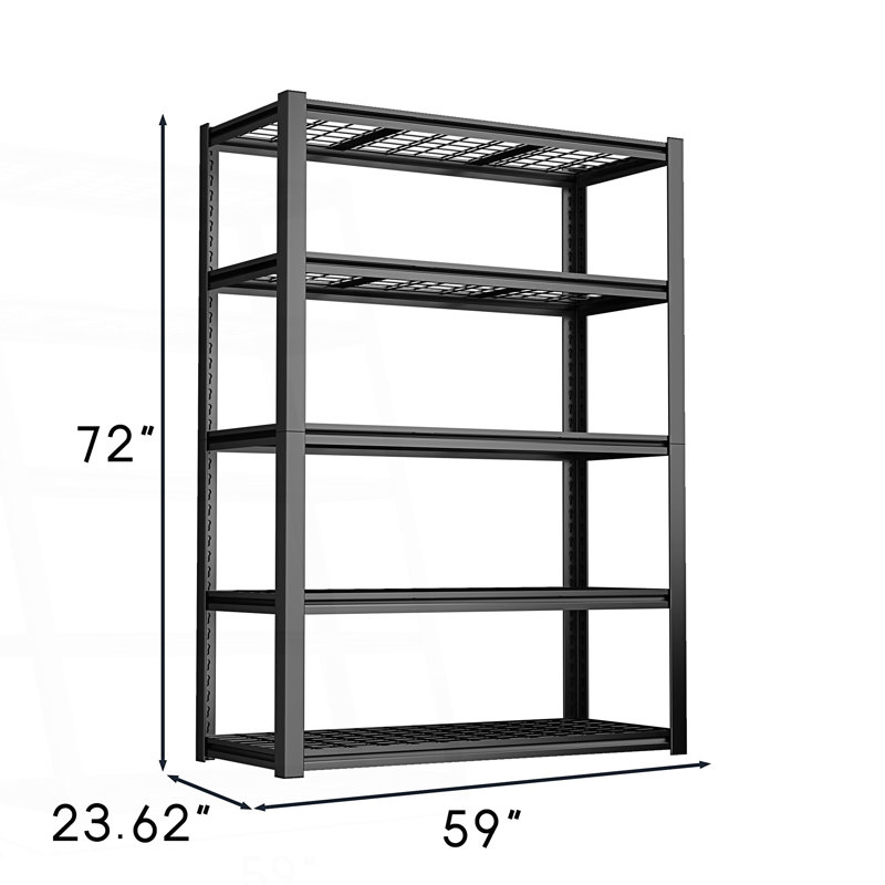 Metal Garage Storage Rack, 5-Layer Adjustable Storage Shelving Unit
