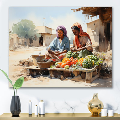 «African Woman at Market I - People», reproduction d'art mural
