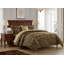 Cheetah Brown/Beige Microfiber Reversible Comforter Set-1900123574
