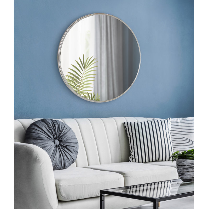 Minuet Engineered Wood Flat Mirror, Silver, 30" x 30"