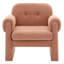 Fauteuil d'appoint 33,7 po rembourré avec accoudoirs courbés-234039422