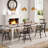 Senon Rectangular with Iron Base Dining Table