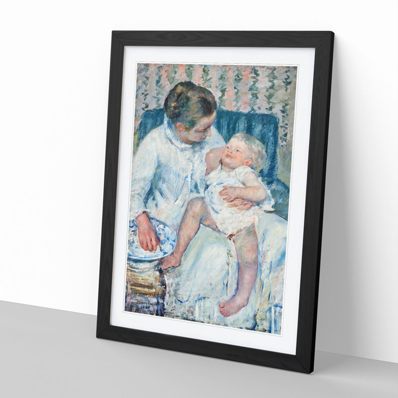 Mother and Child Vol.2 by Mary Cassatt - Framed Print, 65cm H x 48cm W x 2cm D, Black Framed