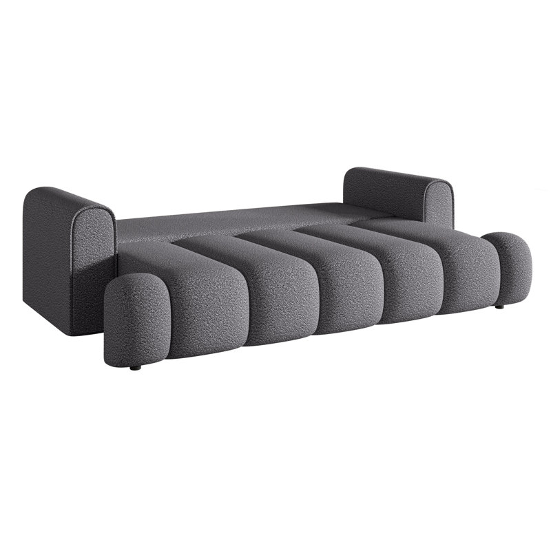 Montrelle 3 Seater Fabric Sleeper, Dark Grey Fabric