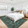 Green Machine Washable Area Rug Non Slip Bedroom Rugs