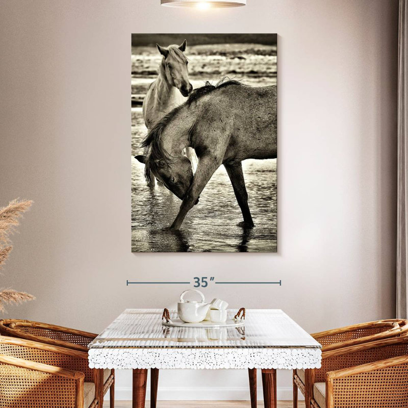 Brampt Summer Beach Horses I, 51" H x 34" W